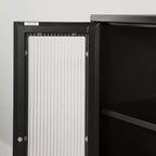 Meuble de rangement décoratif South Shore, 21,5 po de largeur, noir : Cadre en métal, 3 tablettes, assemblage d’un adulte requis
