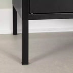 Meuble de rangement décoratif South Shore, 21,5 po de largeur, noir : Cadre en métal, 3 tablettes, assemblage d’un adulte requis