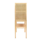 Storied Home Woven Meuble de rangement décoratif 119 cm de hauteur Naturel : Rotin et Pin, 2 portes avec étagère