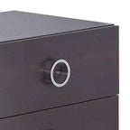 Table d'appoint Elms 20 po Acme Furniture Espresso : Fabrication en MDF, Plateau en placage de bois, Tiroir de rangement, Assemblage sans outils