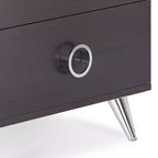 Table d'appoint Elms 20 po Acme Furniture Espresso : Fabrication en MDF, Plateau en placage de bois, Tiroir de rangement, Assemblage sans outils