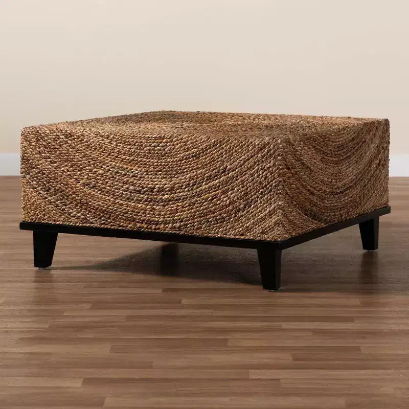 Table basse Verino bali & pari en jonc de mer naturel/marron expresso