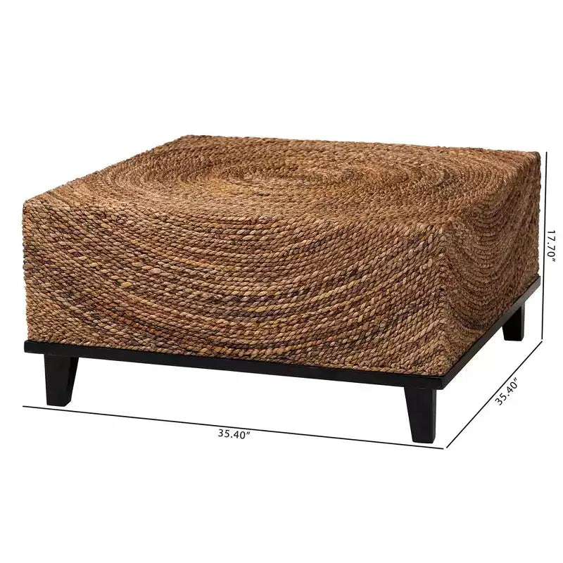 Table basse Verino bali & pari en jonc de mer naturel/marron expresso