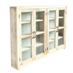 Meuble de rangement décoratif en bois historique de 101,6 cm de haut, 4 portes, brun : Fermeture magnétique, étagères fixes