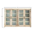 Meuble de rangement décoratif en bois historique de 101,6 cm de haut, 4 portes, brun : Fermeture magnétique, étagères fixes