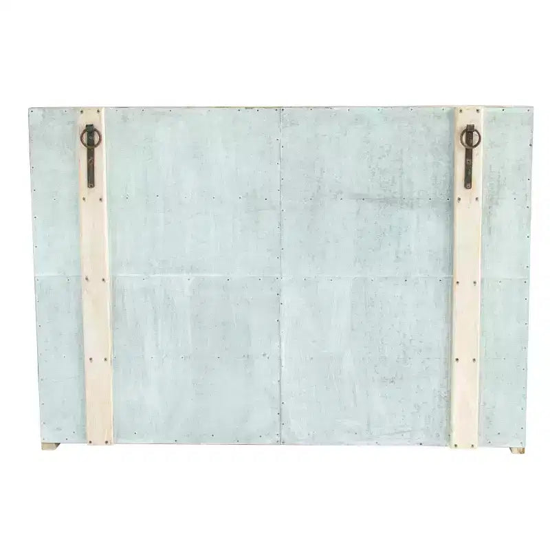 Meuble de rangement décoratif en bois historique de 101,6 cm de haut, 4 portes, brun : Fermeture magnétique, étagères fixes