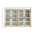Meuble de rangement décoratif en bois historique de 101,6 cm de haut, 4 portes, brun : Fermeture magnétique, étagères fixes