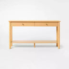 Table console moderne en bois de 60 po avec tiroir, brun - Threshold™ conçue avec Studio McGee