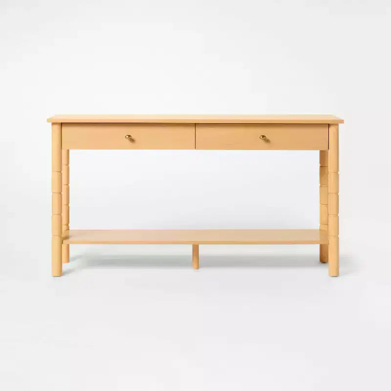 Table console moderne en bois de 60 po avec tiroir, brun - Threshold™ conçue avec Studio McGee