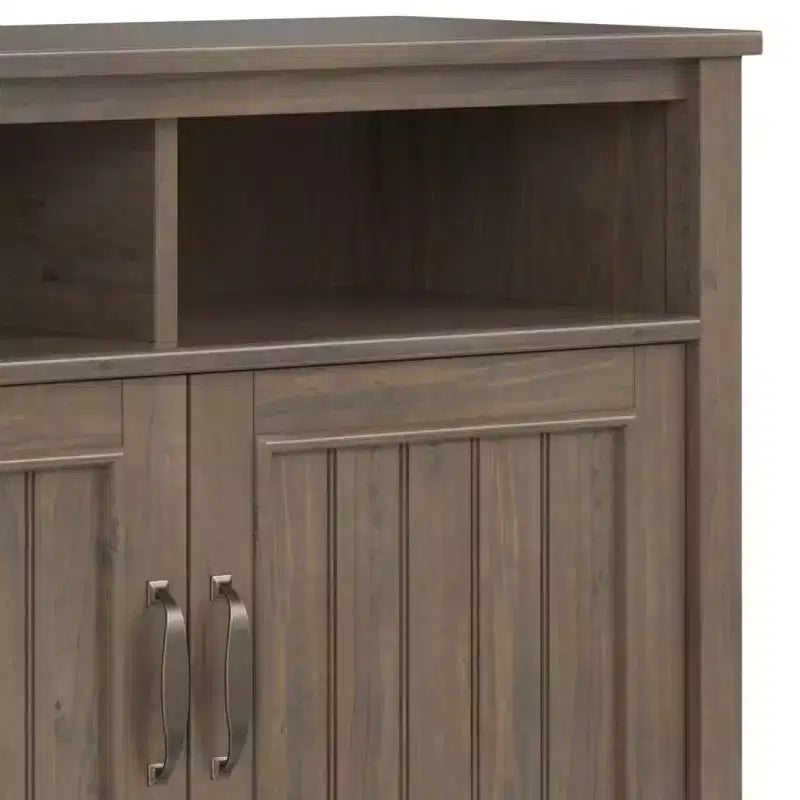 Meuble de rangement moyen Rowan brun fumé - WyndenHall : Étagères réglables, Meuble TV, Gestion des câbles