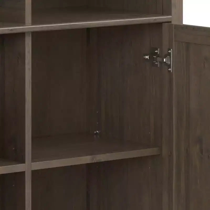 Meuble de rangement moyen Rowan brun fumé - WyndenHall : Étagères réglables, Meuble TV, Gestion des câbles