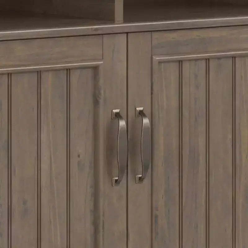 Meuble de rangement moyen Rowan brun fumé - WyndenHall : Étagères réglables, Meuble TV, Gestion des câbles