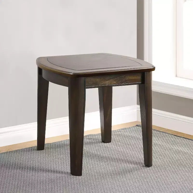 Table d'appoint de fin de partie Diletta avec échiquier Noyer foncé - Steve Silver Co. : Bois dur et MDF, Plateau réversible, Forme carrée