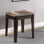 Table d'appoint de fin de partie Diletta avec échiquier Noyer foncé - Steve Silver Co. : Bois dur et MDF, Plateau réversible, Forme carrée