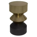Clover Side Table Black/Brass - WyndenHall: Modern Scratch-Resistant Iron Frame, Round Shape, 19.7" Height, 14" Width