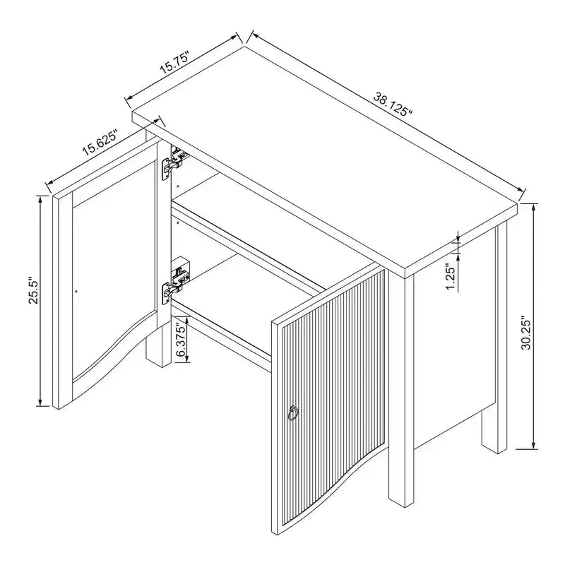 Meuble bas à 2 portes Elder – Naturel – Threshold™ conçu avec Studio McGee