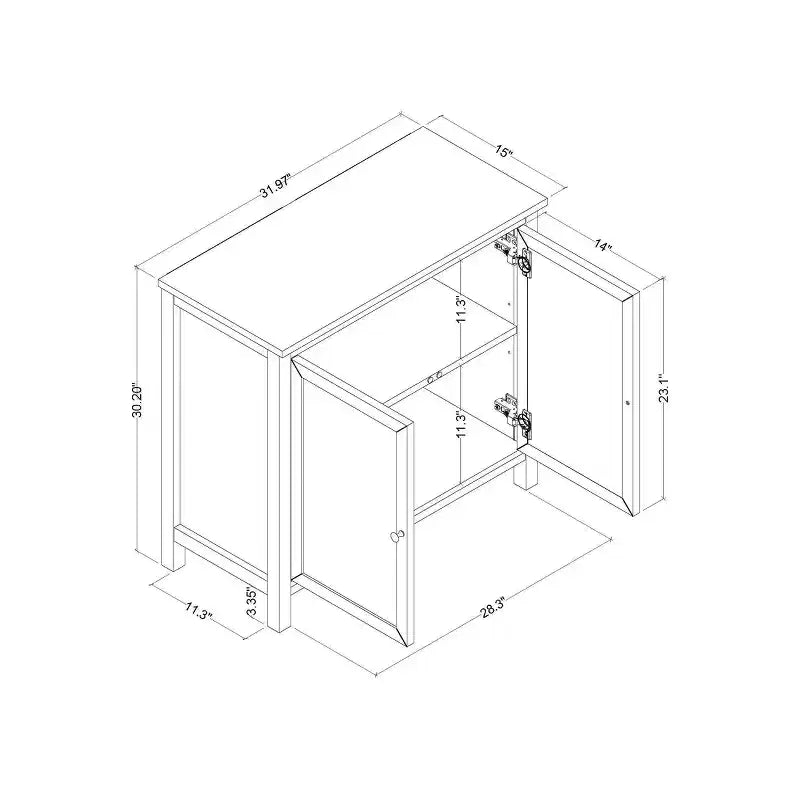 Meuble de rangement polyvalent traditionnel classique blanc - Room EssentialsMC