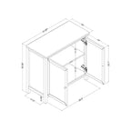 Meuble de rangement polyvalent traditionnel classique blanc - Room EssentialsMC