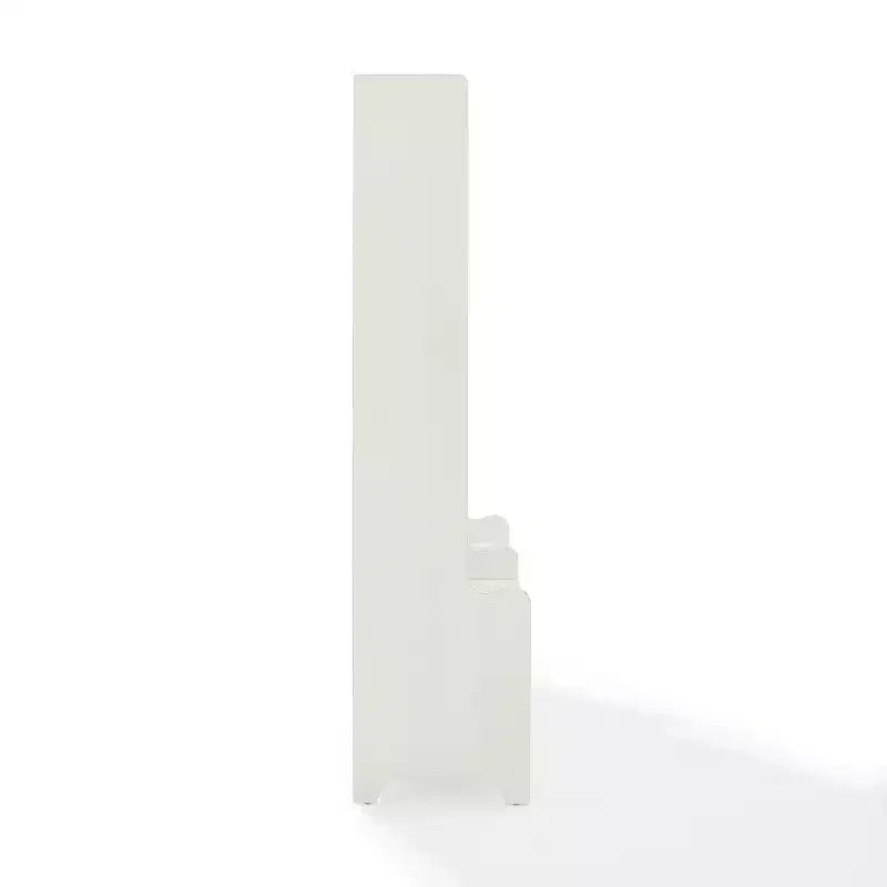 Crosley 2pc Fremont Entryway Kit Two Towers White: Organisateur d'entrée avec 4 patères, placage bois, quincaillerie métallique
