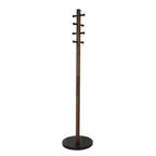 Porte-manteau sur pied Umbra Wood Pillar Noir/Noyer : 8 crochets, autoportant, montage facile, hauteur de 66 po