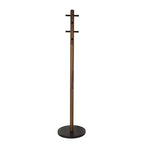 Porte-manteau sur pied Umbra Wood Pillar Noir/Noyer : 8 crochets, autoportant, montage facile, hauteur de 66 po