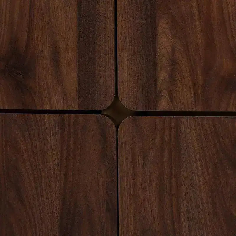 Meuble à chaussures en bois Graceland Noyer Marron/Or - Baxton Studio : Design Mid-Century, 6 étagères, organise 18 paires