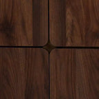 Meuble à chaussures en bois Graceland Noyer Marron/Or - Baxton Studio : Design Mid-Century, 6 étagères, organise 18 paires