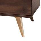 Meuble à chaussures en bois Graceland Noyer Marron/Or - Baxton Studio : Design Mid-Century, 6 étagères, organise 18 paires