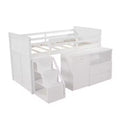 Acme Furniture 79" Loft Bed Wyatt Loft and Bunk Bed White : Full Size, Wood Frame, No Box Spring Needed