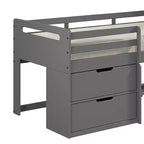 Lit mezzanine jumeaux 77 po Fabiana Loft et lits superposés Fini gris - Acme Furniture