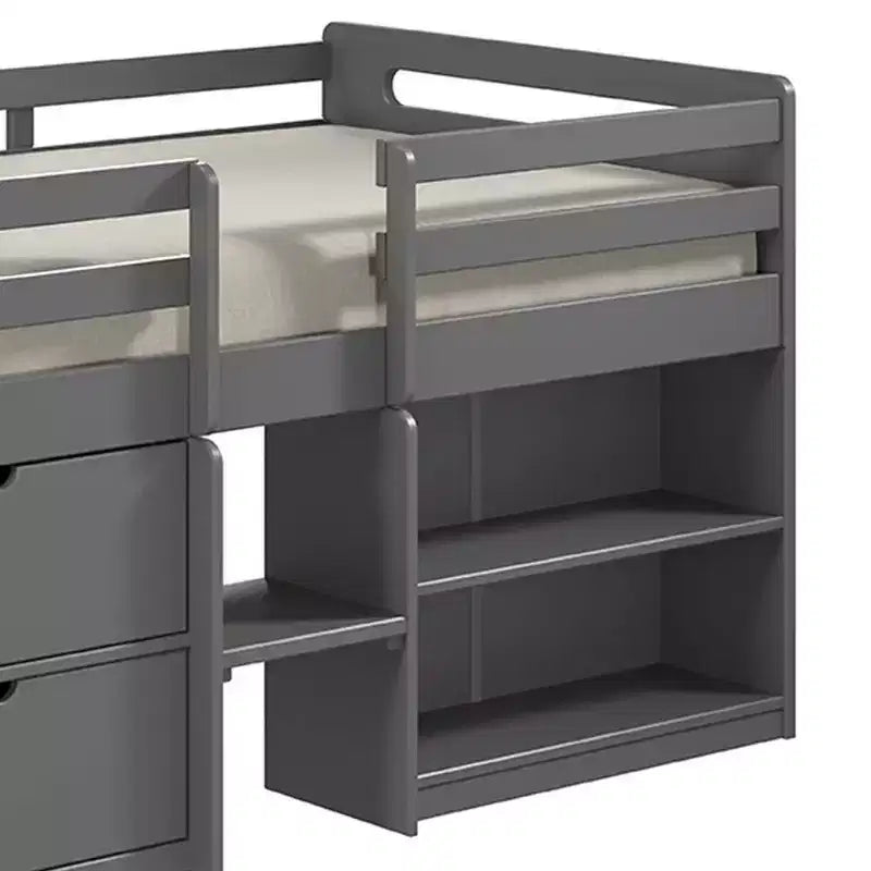 Lit mezzanine jumeaux 77 po Fabiana Loft et lits superposés Fini gris - Acme Furniture