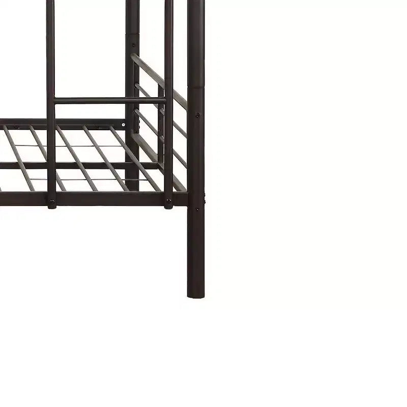 Acme Furniture lit superposé double Bristol Loft de 79 po et lit superposé brun foncé : cadre en métal, pas besoin de sommier tapissier