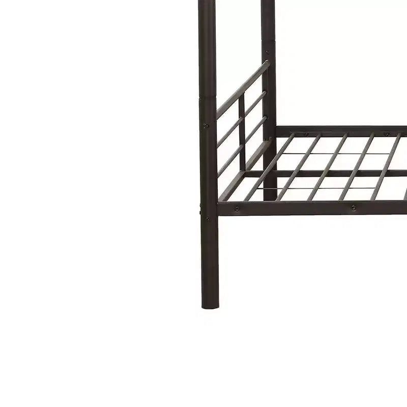 Acme Furniture lit superposé double Bristol Loft de 79 po et lit superposé brun foncé : cadre en métal, pas besoin de sommier tapissier