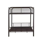 Acme Furniture lit superposé double Bristol Loft de 79 po et lit superposé brun foncé : cadre en métal, pas besoin de sommier tapissier