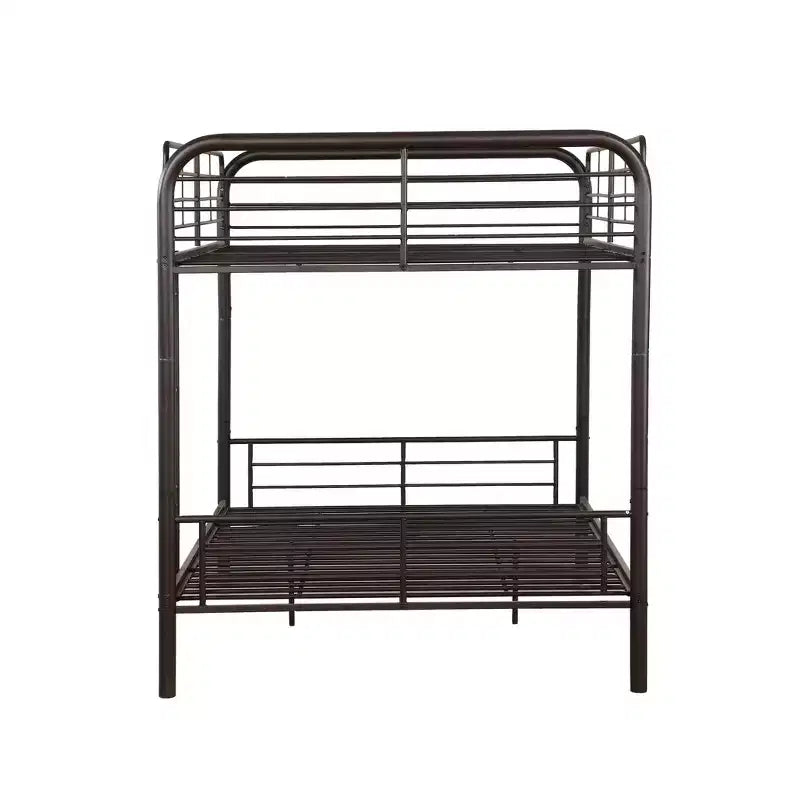 Acme Furniture lit superposé double Bristol Loft de 79 po et lit superposé brun foncé : cadre en métal, pas besoin de sommier tapissier