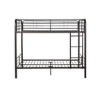 Acme Furniture lit superposé double Bristol Loft de 79 po et lit superposé brun foncé : cadre en métal, pas besoin de sommier tapissier