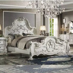 Lit King Oriental 92" Dresden avec Sculptures Style Rococo et Similicuir - Acme Furniture