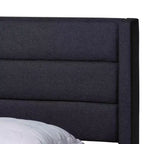 Lit plateforme avec tiroir Braylon en tissu et bois – Baxton Studio