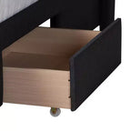 Lit plateforme avec tiroir Braylon en tissu et bois – Baxton Studio