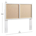 Tête de lit Queen/Full Bayport Comfort Pointe : style côtier, peuplier et MDF, hauteur réglable