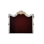 Lit King (Eastern) 96 po Vendome Fini Perle Antique - Meubles Acme : Tête de lit capitonnée de luxe, en similicuir, style glamour