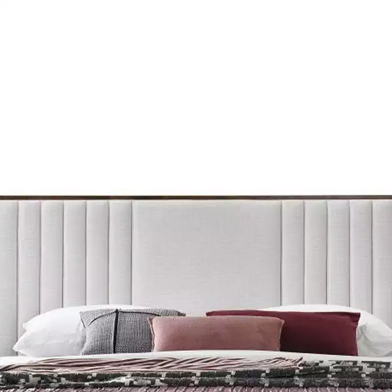 Lit King Eastern 87.4" Kaleea, revêtement en chenille gris clair, finition noyer - Acme Furniture