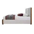 Lit King Eastern 87.4" Kaleea, revêtement en chenille gris clair, finition noyer - Acme Furniture