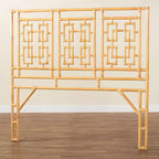 Tête de lit indépendante en rotin galvanisé Queen Size bali & pari, miel clair