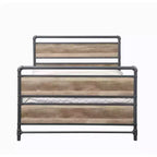 Lit double complet de 78 po Brantley chêne antique et gris sable - Acme Furniture