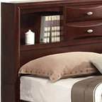 Lit King Size de 91" Eastern Lit Espresso Irlande - Acme Furniture : Rembourrage en lin, cadre en bois, tête de lit avec rangement
