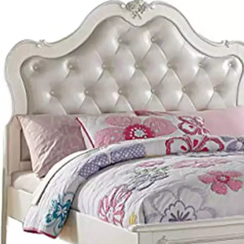 Lit double Edalene 87" et Blanc Perle - Acme Furniture