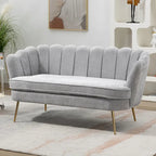 Causeuse rembourrée de style moderne du milieu du siècle, 59 W