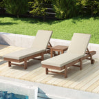 Coussins de chaise longue de patio d'extérieur tout temps Polytrends Fading Free - (Lot de 2)