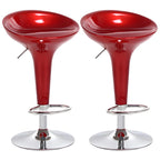 Tabouret de bar pivotant en plastique chromé réglable en hauteur